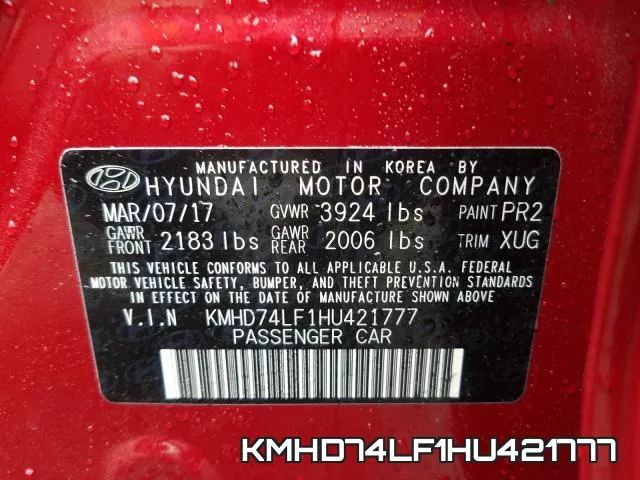 KMHD74LF1HU421777 фото 2
