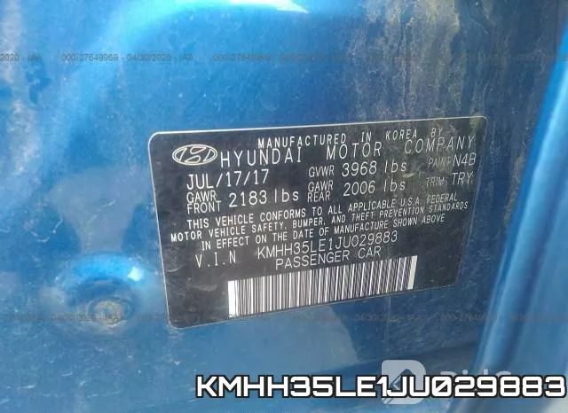 KMHH35LE1JU029883 фото 10