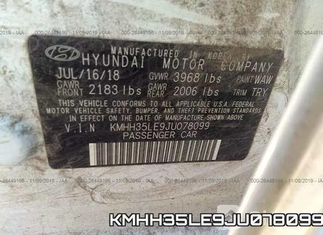 KMHH35LE9JU078099 фото 10
