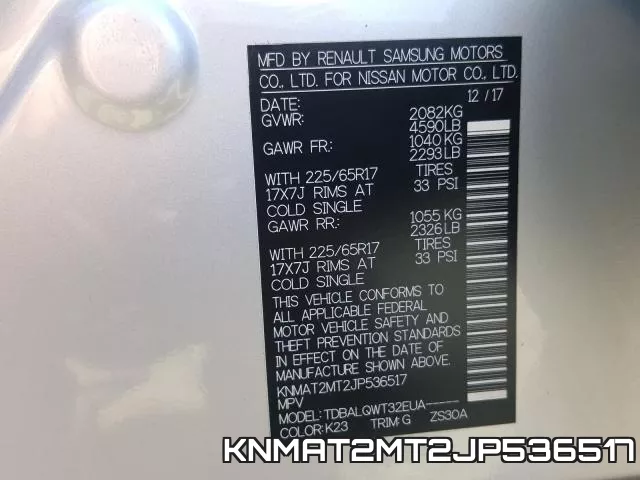 KNMAT2MT2JP536517 фото 2