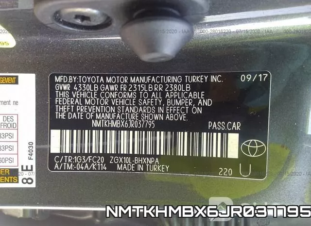 NMTKHMBX6JR037795 фото 10