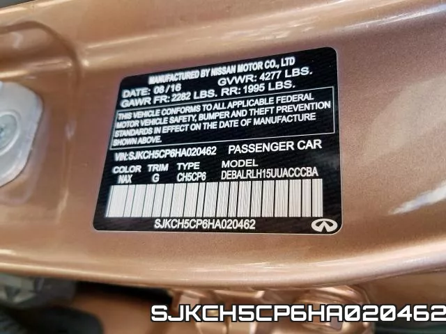 SJKCH5CP6HA020462 фото 2