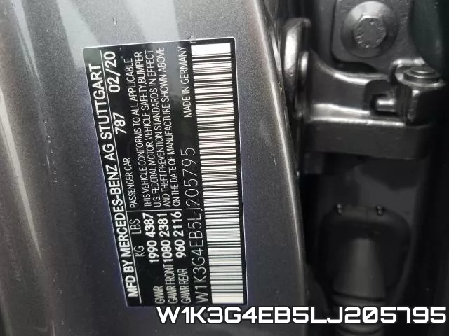 W1K3G4EB5LJ205795 фото 2