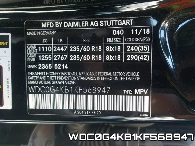 WDC0G4KB1KF568947 фото 2
