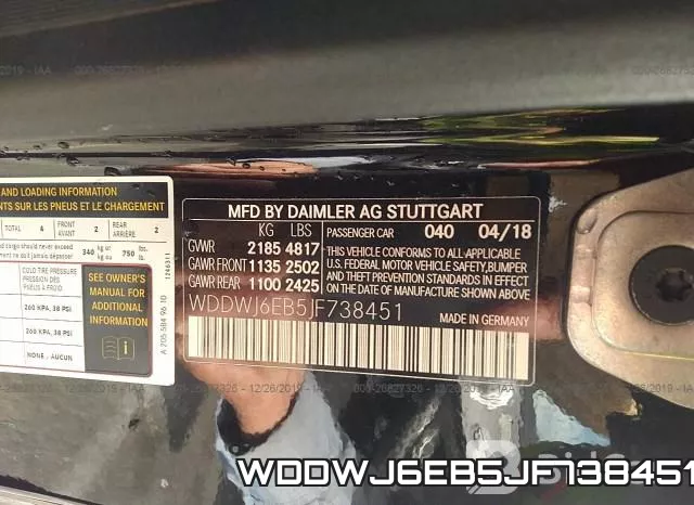WDDWJ6EB5JF738451 фото 10