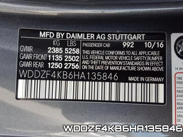 WDDZF4KB6HA135846 фото 2