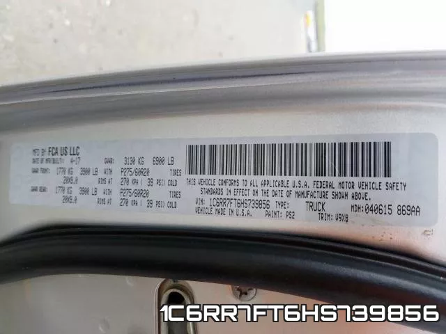 1C6RR7FT6HS739856 фото 2