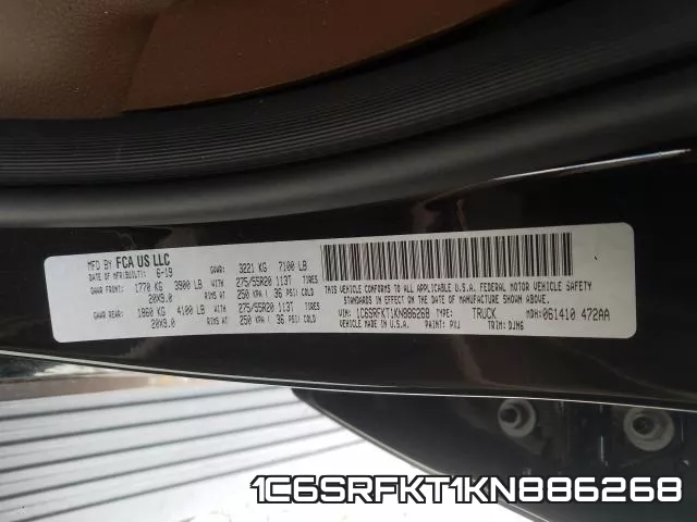 1C6SRFKT1KN886268 фото 2