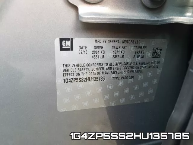 1G4ZP5SS2HU135785 фото 2