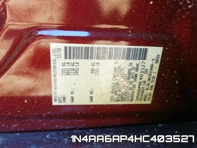 1N4AA6AP4HC403527 фото 2