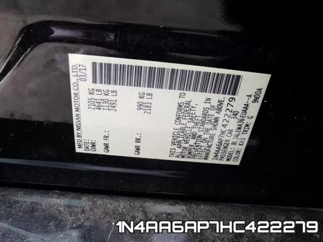 1N4AA6AP7HC422279 фото 2