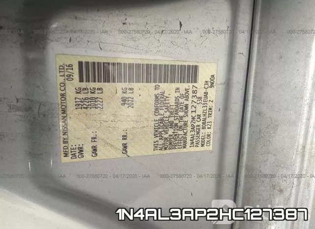 1N4AL3AP2HC127387 фото 10