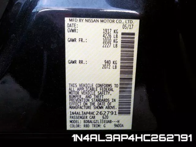 1N4AL3AP4HC262791 фото 2