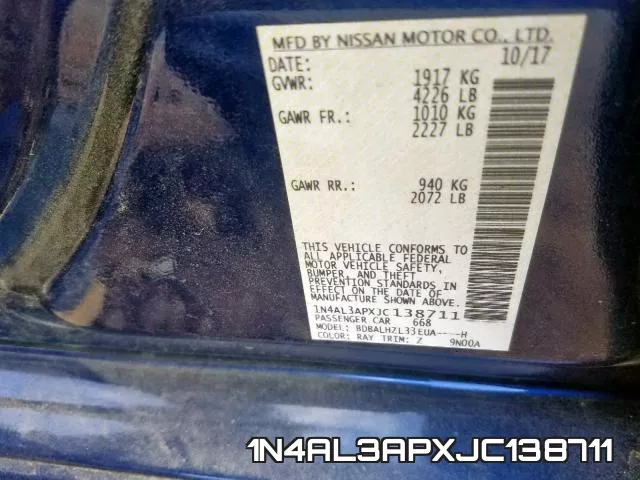 1N4AL3APXJC138711 фото 2
