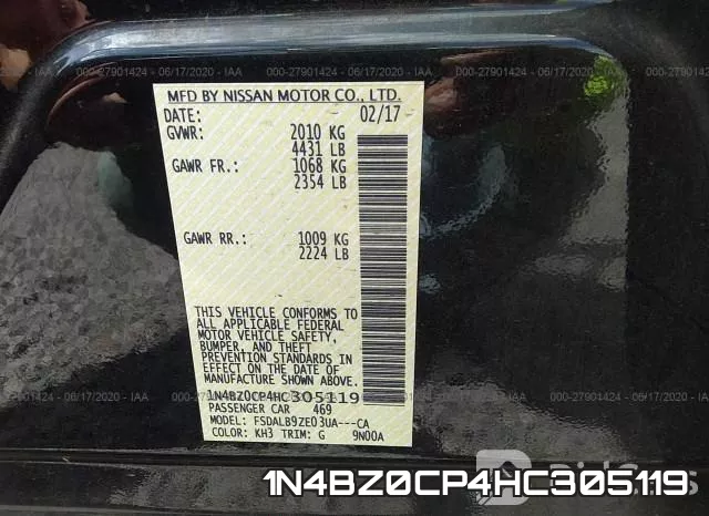 1N4BZ0CP4HC305119 фото 10