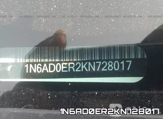 1N6AD0ER2KN728017 фото 10