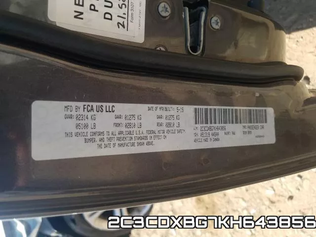 2C3CDXBG7KH643856 фото 2