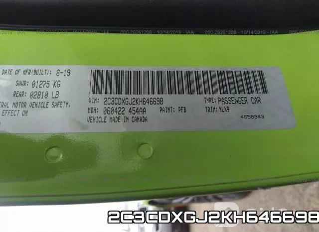 2C3CDXGJ2KH646698 фото 10