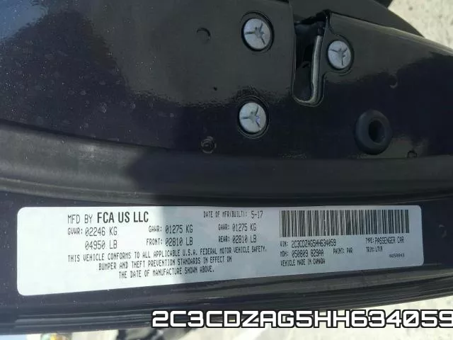 2C3CDZAG5HH634059 фото 2