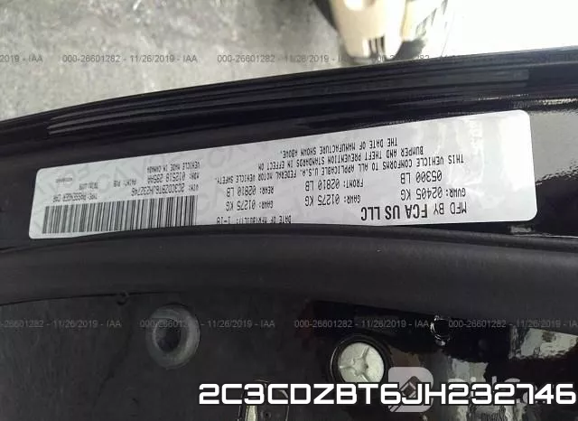 2C3CDZBT6JH232746 фото 10