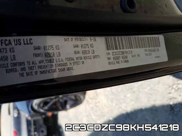 2C3CDZC98KH541218 фото 2