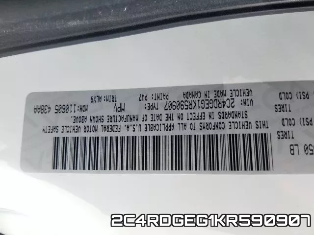 2C4RDGEG1KR590907 фото 2