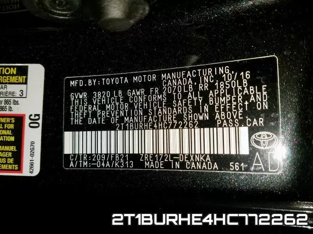 2T1BURHE4HC772262 фото 2