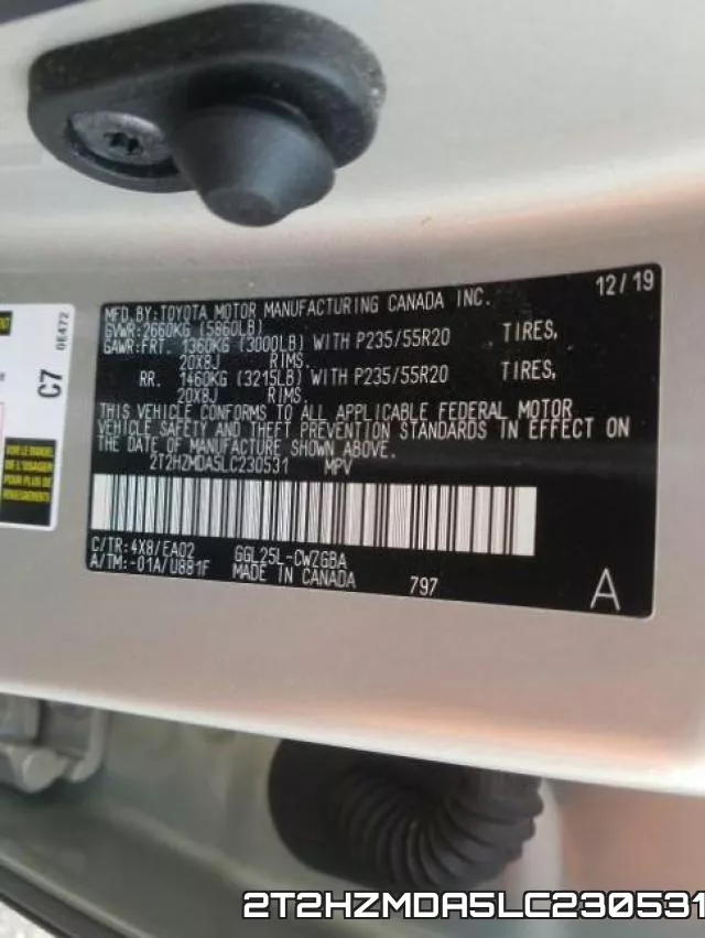2T2HZMDA5LC230531 фото 2