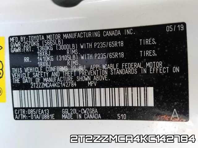 2T2ZZMCA4KC142784 фото 2