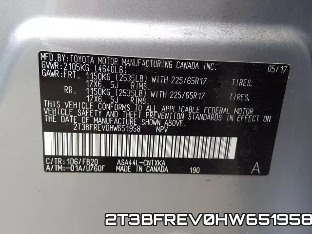 2T3BFREV0HW651958 фото 2