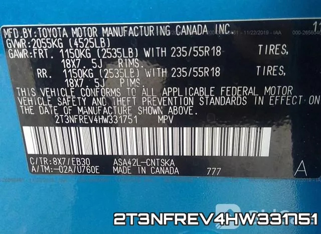 2T3NFREV4HW331751 фото 10