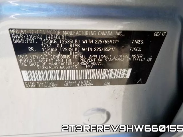 2T3RFREV9HW660155 фото 2