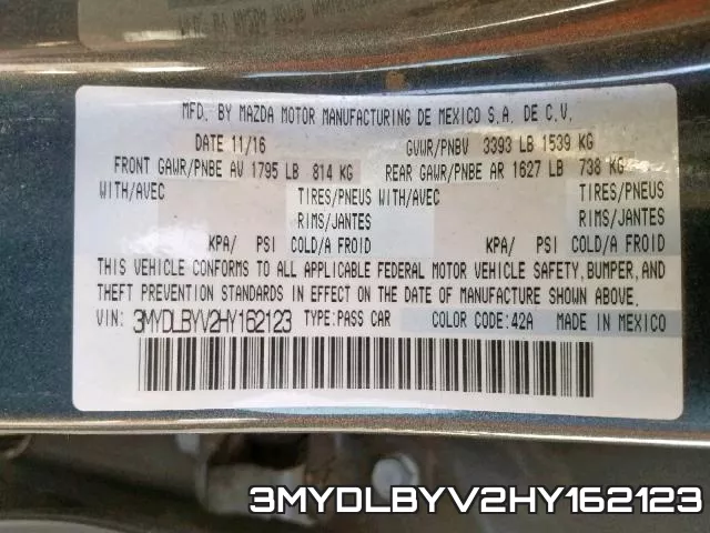 3MYDLBYV2HY162123 фото 2