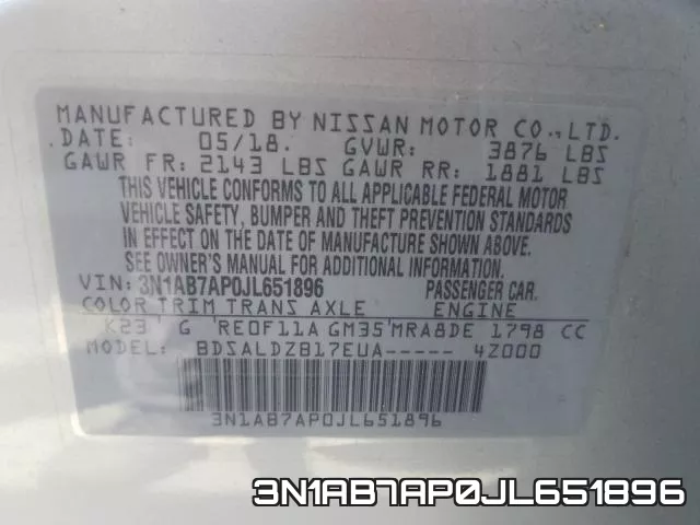 3N1AB7AP0JL651896 фото 2