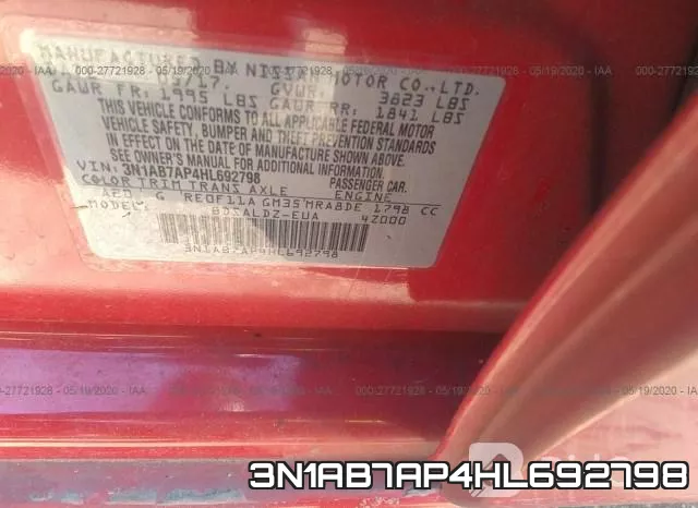 3N1AB7AP4HL692798 фото 10