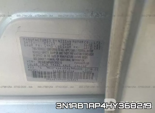 3N1AB7AP4HY368219 фото 10