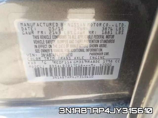 3N1AB7AP4JY315610 фото 2