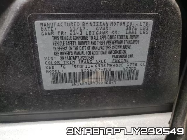 3N1AB7AP7JY230549 фото 2