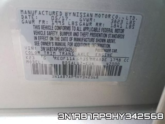 3N1AB7AP9HY342568 фото 2