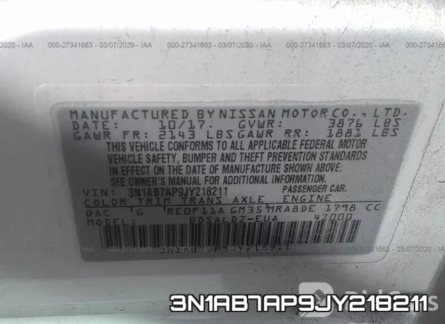 3N1AB7AP9JY218211 фото 10
