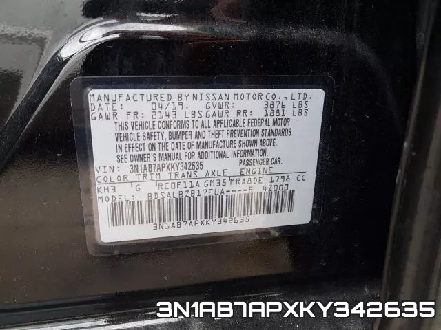 3N1AB7APXKY342635 фото 2