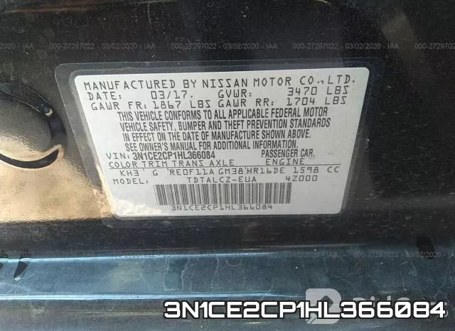 3N1CE2CP1HL366084 фото 10