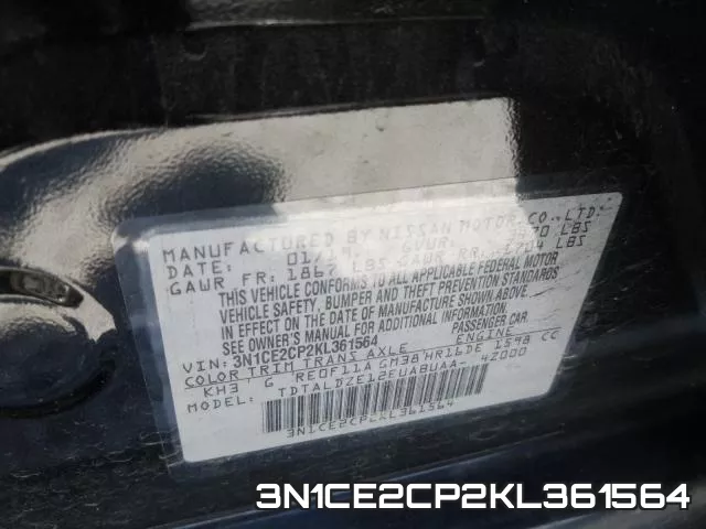 3N1CE2CP2KL361564 фото 2