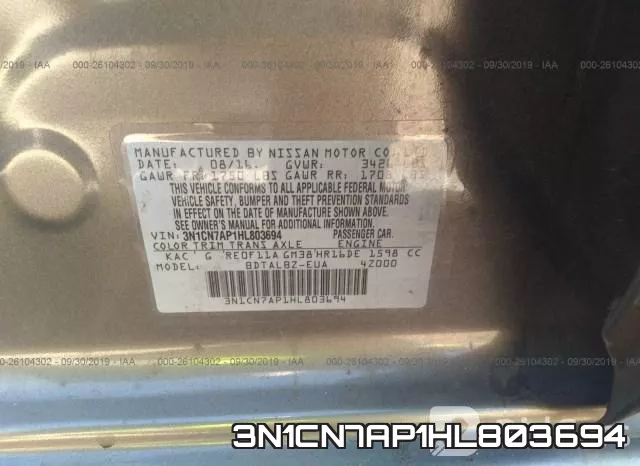 3N1CN7AP1HL803694 фото 10
