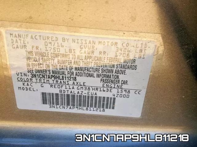 3N1CN7AP9HL811218 фото 2