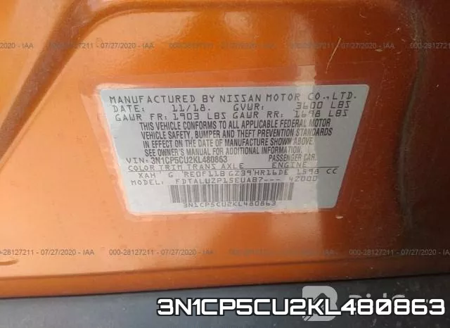 3N1CP5CU2KL480863 фото 10