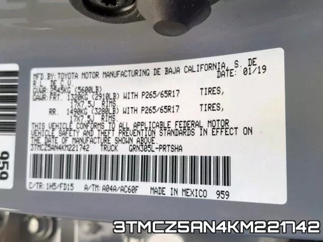 3TMCZ5AN4KM221742 фото 2