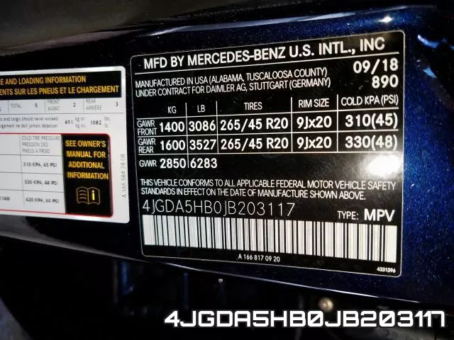4JGDA5HB0JB203117 фото 2