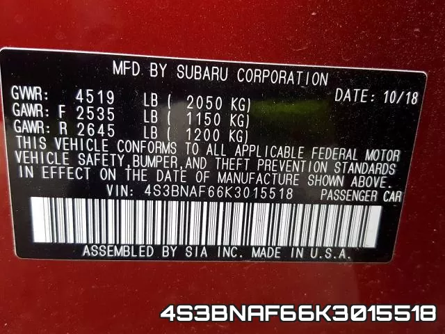 4S3BNAF66K3015518 фото 2