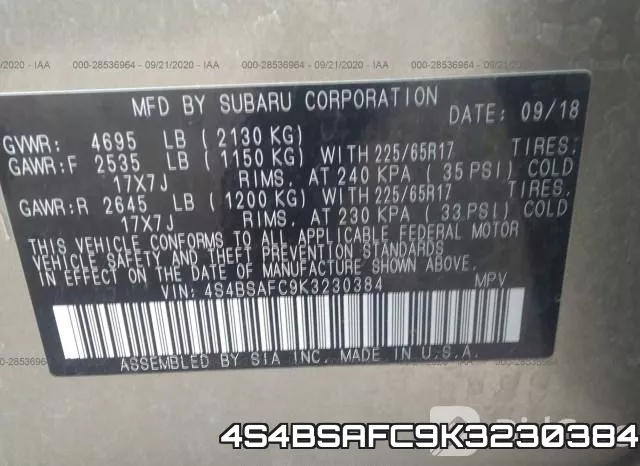 4S4BSAFC9K3230384 фото 10